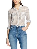 Pepe Jeans London Camisa Mujer Lucis (Gris / Blanco)
