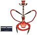 19" Silver Ruby 2-Hose Egyptian Hookah w/ Case