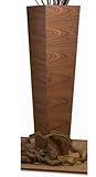 IMAGE OF Diamond Sofa Accent Flower Floor Vase, Light Walnut