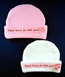 Thank Heaven for Little Girls Hat (Four preemie and newborn sizes), Small Preemie 3-6 Pounds, Light Pink