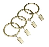 BCL Drapery Hardware 125CLPW 1-1/4-Inch Diameter Clip Rings for Rod Sets, Set of 14, Antique Pewter
