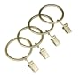 BCL Drapery Hardware 125CLPW 1-1/4-Inch Diameter Clip Rings for Rod Sets, Set of 14, Antique Pewter