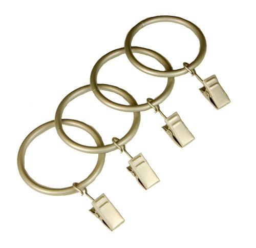 BCL Drapery Hardware 125CLPW 1-1/4-Inch Diameter Clip Rings for Rod Sets, Set of 14, Antique Pewter