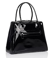 Perfect Weekend Collection Boxy Leather Patent Overnight Bag