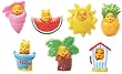 Winnie The Pooh Peek-a-Pooh Summer Splash Capsule Toys 7 piece charms (NOT A SET)