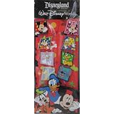 Authentic Disney Parks Mickey and Friends 8 Collectable Trading Pins Starter Kit with Lanyard