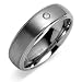 Flat edge Brush Finish 7mm Comfort Fit Mens Tungsten Carbide Wedding Band Ring Size 13