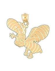 Dazzlers Solid 14k Gold Bee Charm Pendant Available in three colors from jewelsberry (weights: 1.7 grams only)