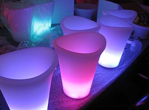 UZO1 Illuminated/Lighted Color Changing Led Ice Bucket & Beverage Cooler W/Remote Control (Operates on Both Electric & Rechargeable Batteries for Outdoor use)
