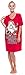 Disney Mickey Minnie Mouse + Grumpy V-Neck Sleep Shirt One Size Fits Most (Red)