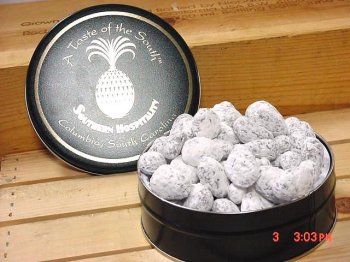 Honey Glazed Pecans Collector Green Tin by ITM