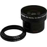 Bower VLB1658B High-Speed Super Fisheye Wide-Angle Lens with Macro 0.16x 58 ....