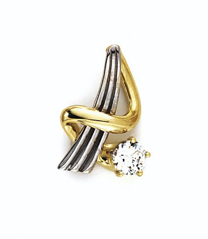14K 2T CZ Slide   GH14807