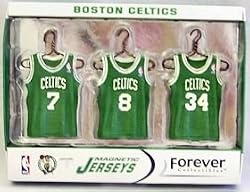 Boston Celtics Road Jersey Magnet Set - Basketball Sports Merchandise