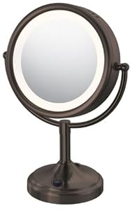 Kimball & Young 89895 Double Sided Lighted Vanity Mirror with Bronze Frame, 8.75-Inch