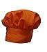 Chefskin Chef Mushroom Hat Orange Adults Adjustable Velcro,
