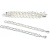 6 Teardrop Chain Extender Jewelry Necklace Silver Plated