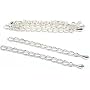 6 Teardrop Chain Extender Jewelry Necklace Silver Plated