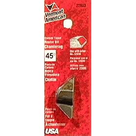 Vermont American 22633 45 Deg Carbide Chamfer Router Bit