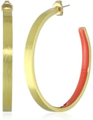 Dean Davidson "INNER BEAUTY" Gold with Poppy Enamel Inner Beauty Hoop Earrings