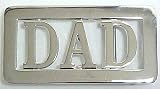 Fathers Day DAD Chrome Nameplate Belt Buckle