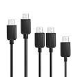 Micro USB Cable RAVPower [5-Pack] in Assorted Lengths (1ft, 3ft, 6ft, 10ft) High Speed USB 2.0 A Male to Micro B Sync and Charge Cables (Black)