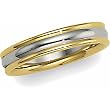 14K Two-Tone Gold Comfort Fit Wedding Band For Men and Women - Size 10
