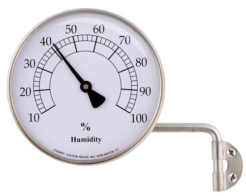 Conant Custom Brass Model H-6SS Vermont Stainless Steel Dial Hygrometer