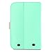 GMYLE(R) Wallet Case Classic for Barnes & Noble Nook HD 7 - Mint Green & Pink Cross Pattern PU Leather Slim Stand Case Cover (with Card Slots and Money Pocket)