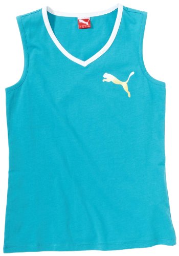 PUMA Kinder T-Shirt Sleeveless Large Logo, scuba blue, 176 Preisvergleich