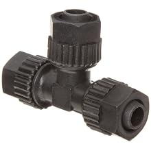 Parker Pargrip GBMT-222 PFA Tube Fitting, Branch Tee, Tube OD x Tube OD x NPT Male