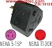 Conntek RV Plug Adapter 30A to 15A (RV 30A outlet TT-30R to NEMA 5-15P) 14101
