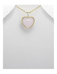 Heart Resin Pendant Necklace In 92.5 Sterling Silver