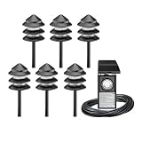Intermatic LT13606T Malibu Outdoor Tier Light Kit with Six Three-Tier Lights and Power Pack with 50-Foot Cable