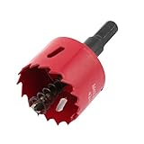 uxcell バイメタルホールソー　42mm歯付BIメタル穴　カッタードリルビット　レッド