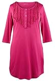Avenue Plus Size Ruffled Henley Sleep Shirt