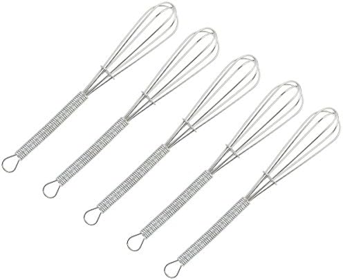 Mini Wire Kitchen Whisks - Milk and Egg Beater - 5 Pack