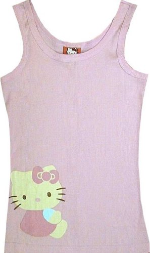 Hello Kitty - Sitting Pretty - Pink Rib Tank Top for women