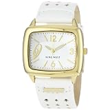 Nine West Womens NW1080WTWT Square Gold-Tone and Wh