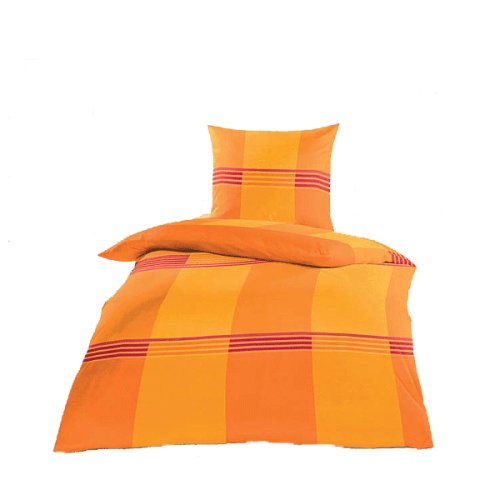 Feinbiber Bettwäsche orange