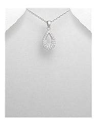 CZ Pendant Necklace In 92.5 Sterling Silver
