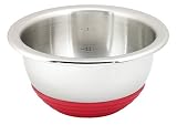 Meyer Circulon  Mixing Bowl, Stainless Steel & Red,1.0 Litre