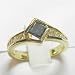 14K Blue and White Diamond Ring
