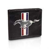 Ford Mustang Logo Black Leather Wallet