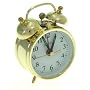 Traditionl mini brass wind up bell alarm clock