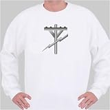 41YQPB1AHSL. SL160  Electrical Construction Sweatshirt Large White