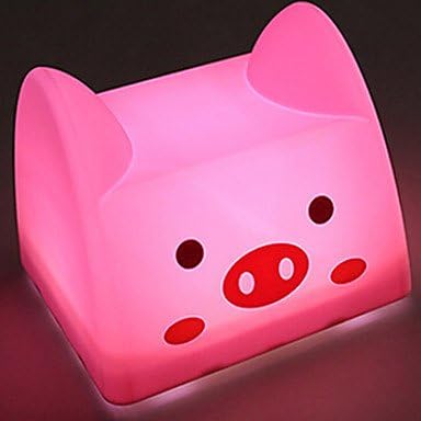 Pig Shaped USB Chargeable Tap Switch LED Table Lamp