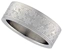 Surgical Steel 5/16" ( 8 mm ) Ring w/ Jigsaw Puzzle Pattern