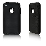 PULSARplus Silikon H&uuml;lle f&uuml;r iPhone 3G / 3G S / 3GS Circle-Design Tasche in schwarz