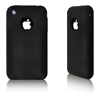 PULSARplus Silikon H&uuml;lle f&uuml;r iPhone 3G / 3G S / 3GS Circle-Design Tasche in schwarz
